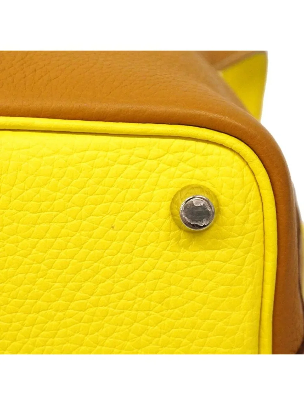 Hermes Handbag Picotin Lock PM Kazak Taurillon Clemence Sesame Lime Silver